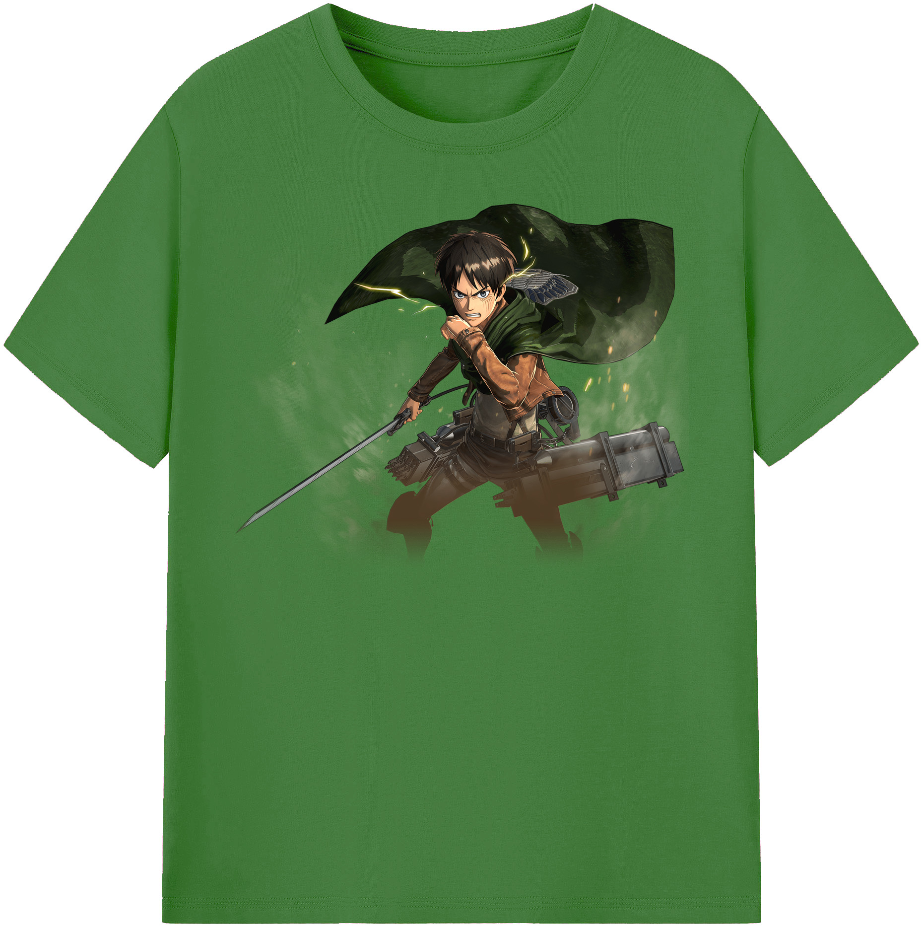 （画像用） 進撃の巨人 エレン･イェーガー Attack on Titan Eren Jäger レディースカジュアルプリントTシャツ（綿100％）